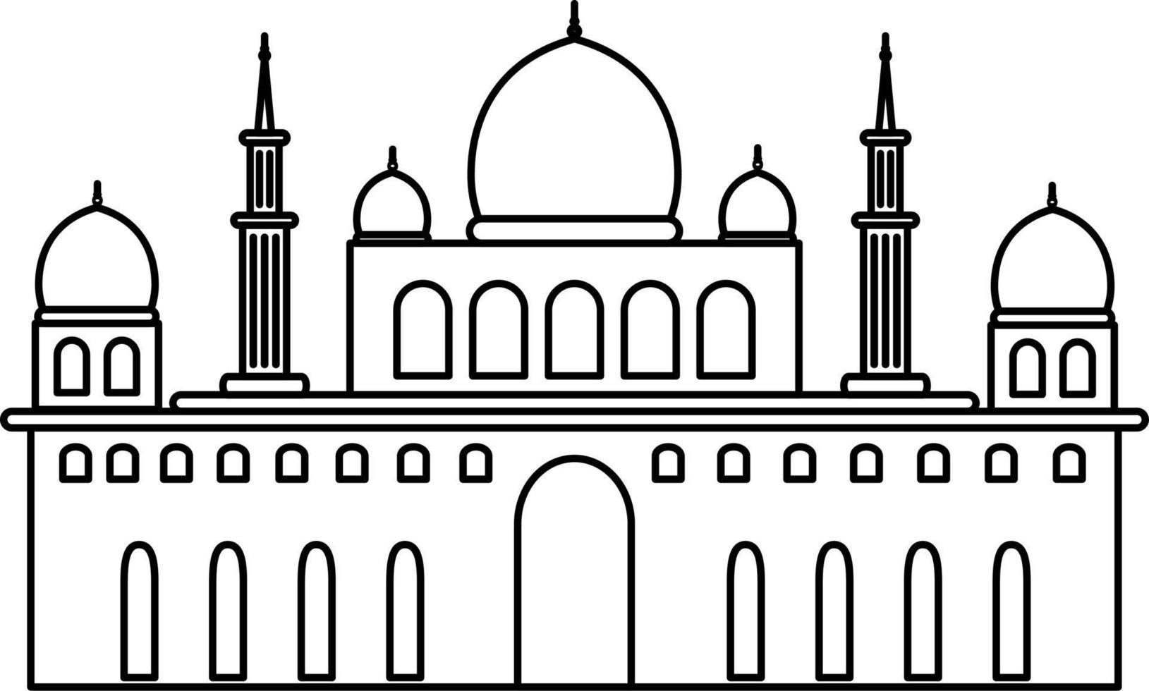 mosque outline vector