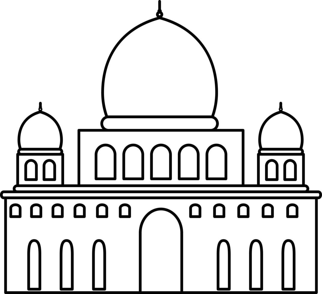 vector de contorno de mezquita