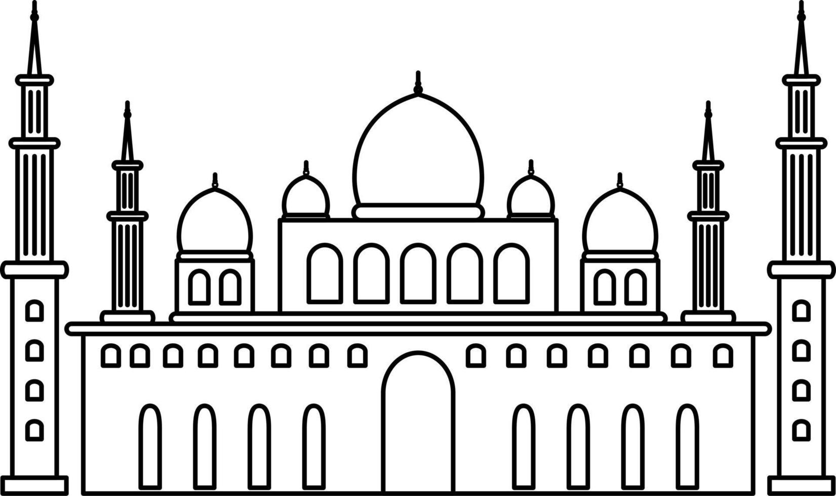 mosque outline vector