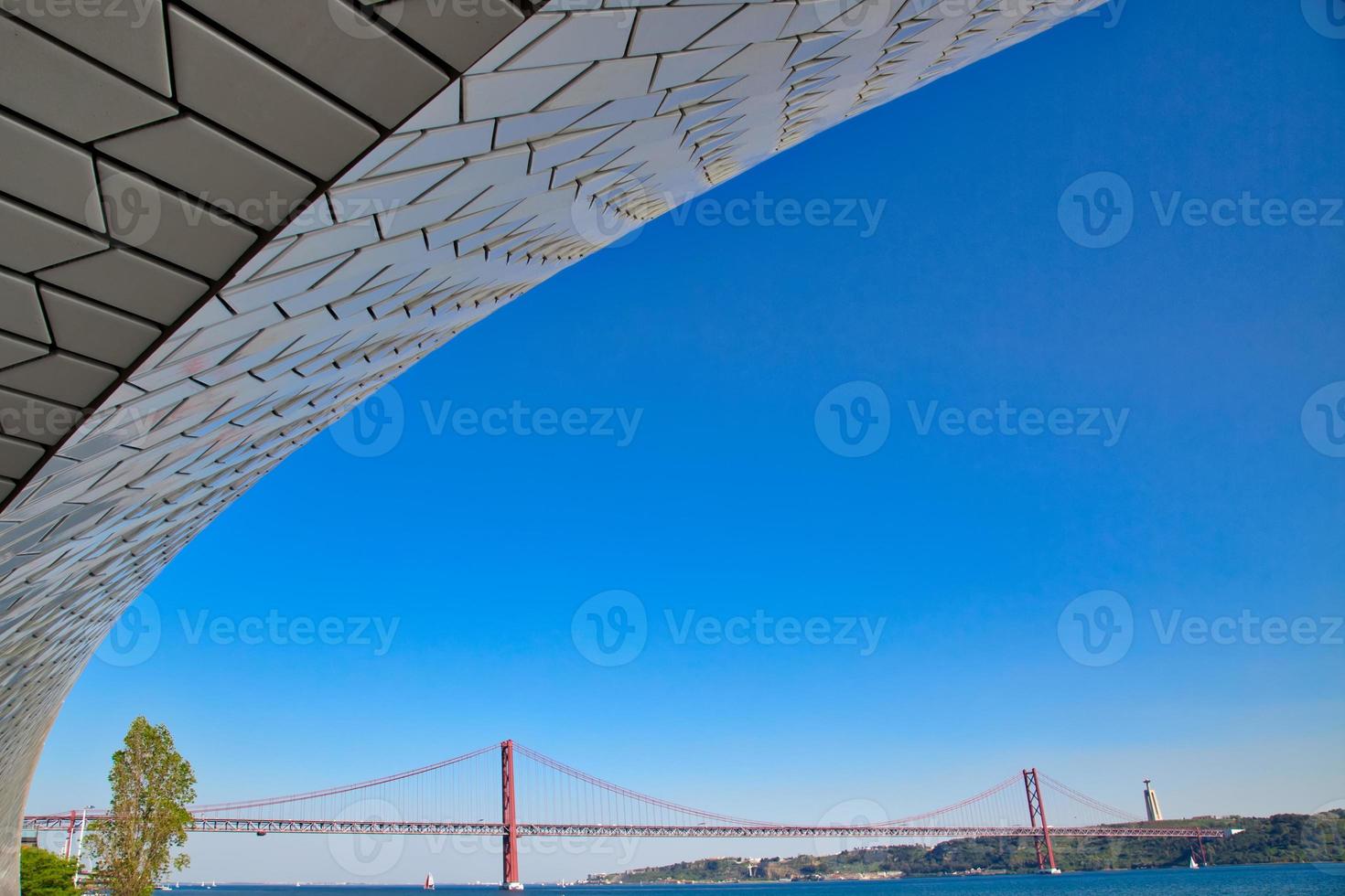 Lisbon, Portugal, 25 of April bridge over Tagus River photo