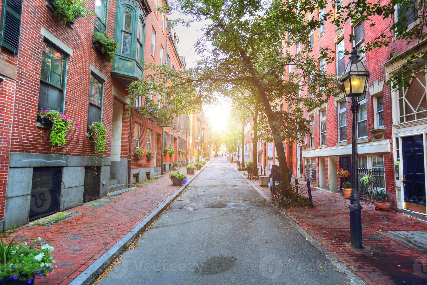 Boston typical houses in historic center photo