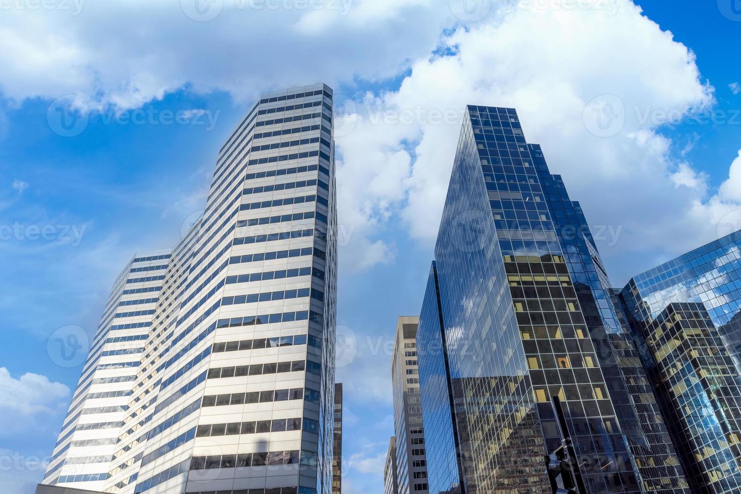 Canada, scenic Montreal panoramic skyline in downtown financial and technology city center photo