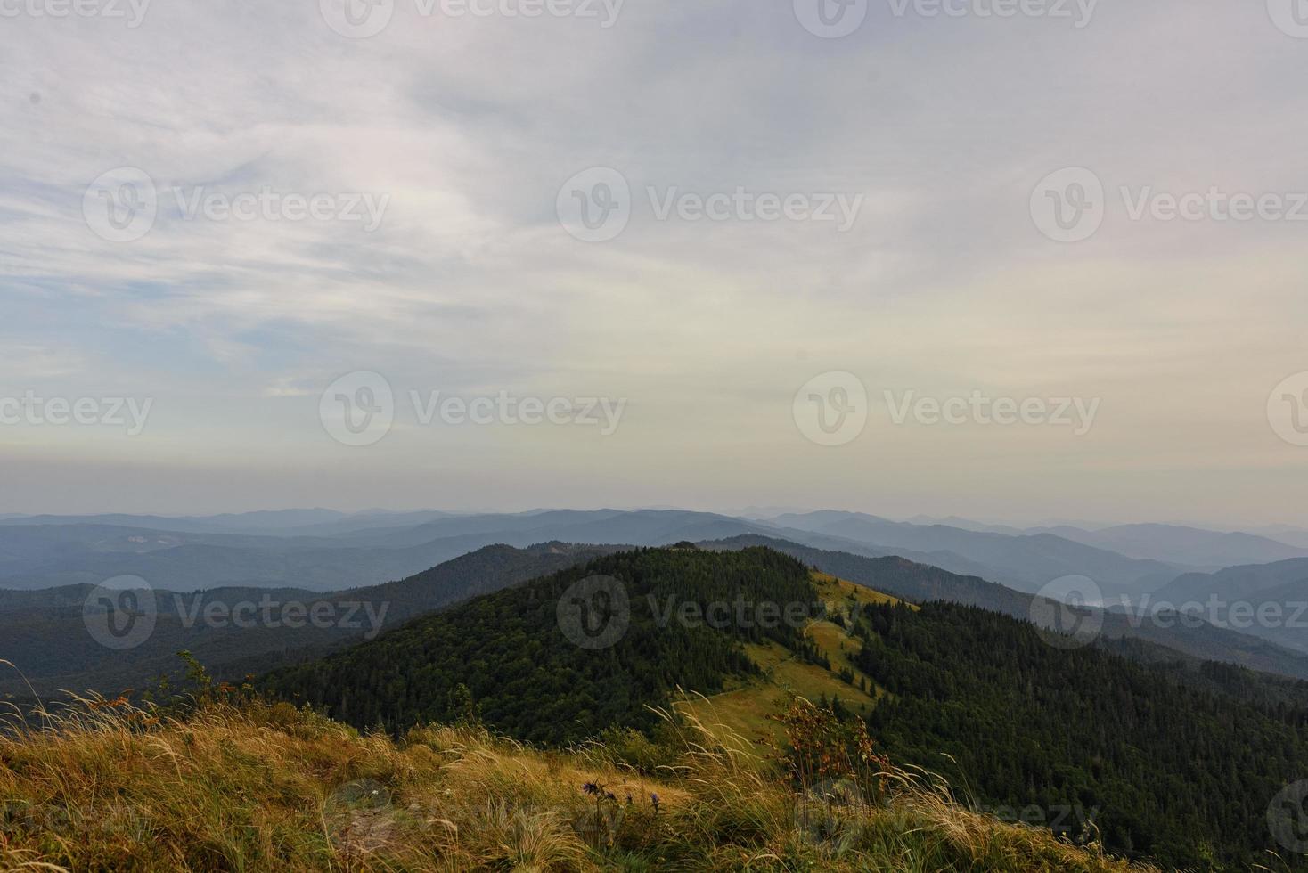 mountain landscape with blue sky photo