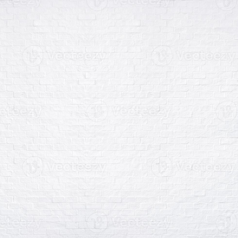 White brick wall texture and background, Paint brickwork wall and copy space. photo
