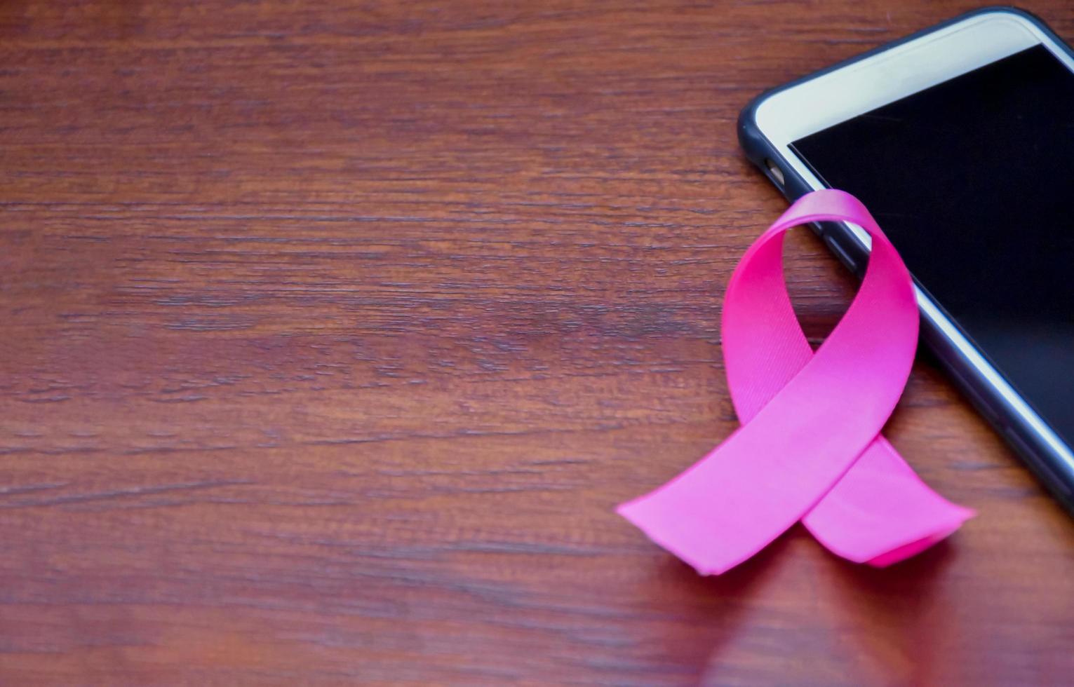 pink ribbon, symbol of breast cancer campaign. photo