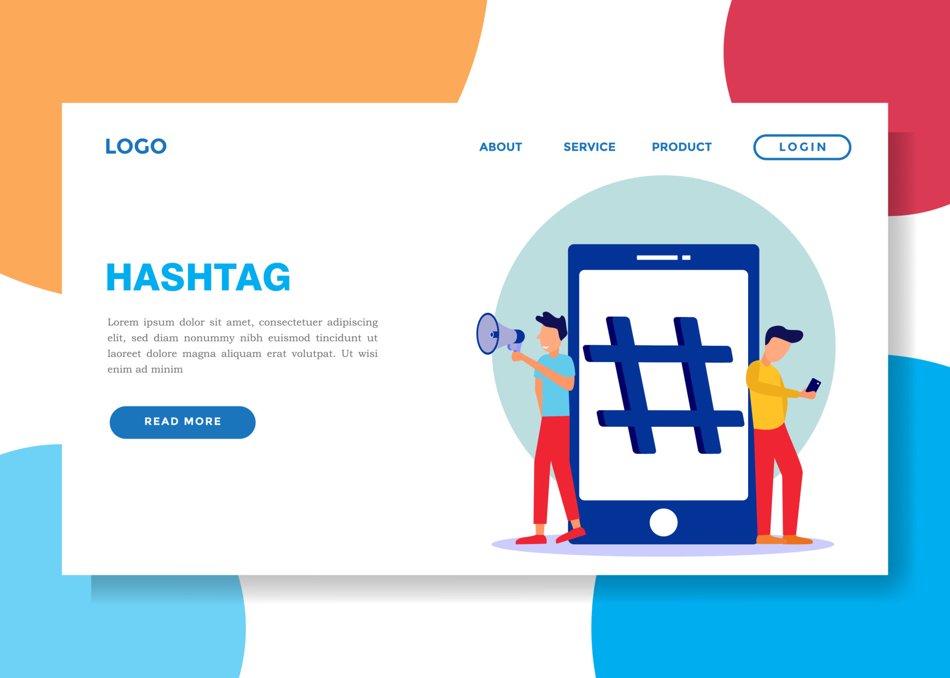 Illustration vector graphic cartoon character of hashtag 6925350 Vector