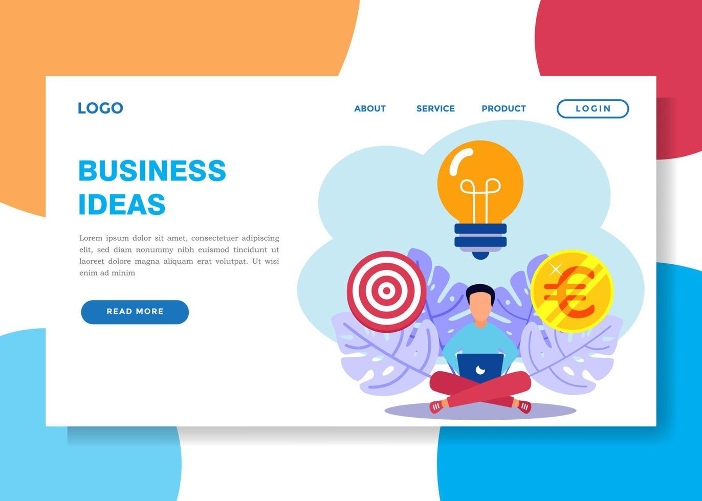 Illustration vector graphic cartoon character of business ideas