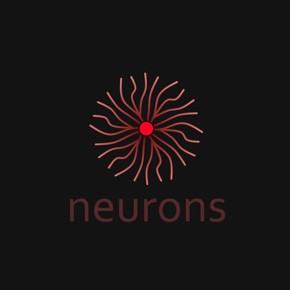 plantilla logotipo símbolo neuronas nervio vector