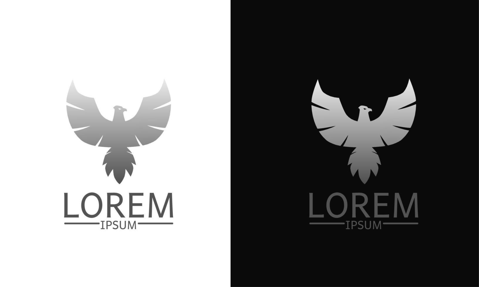 Template logo eagle spread wing silver color 6925420 Vector Art at Vecteezy