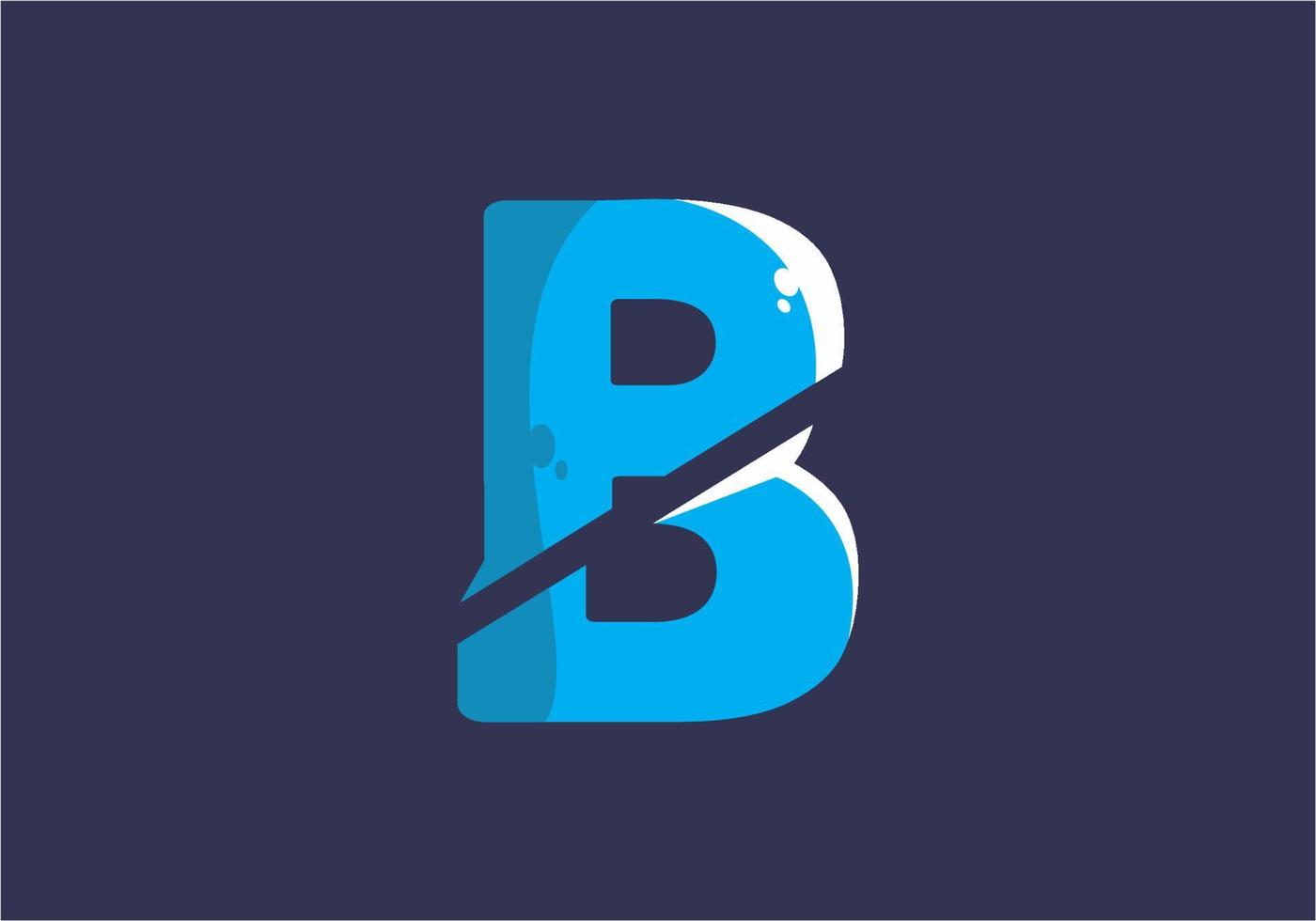 Blue color of B initial letter vector