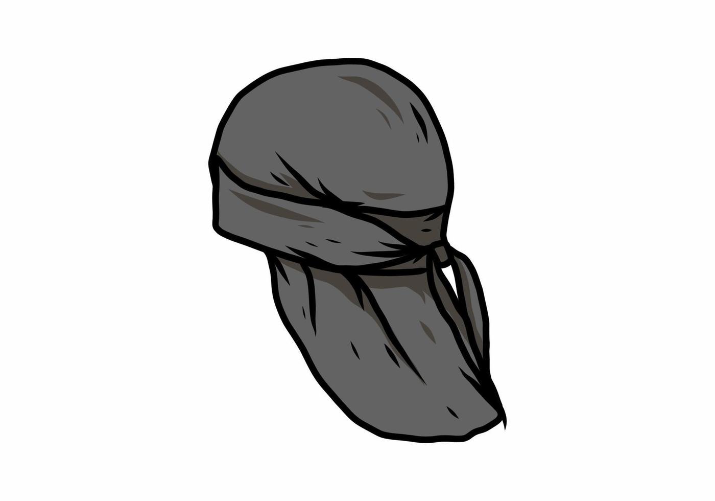 Grey color of durag illustration vector