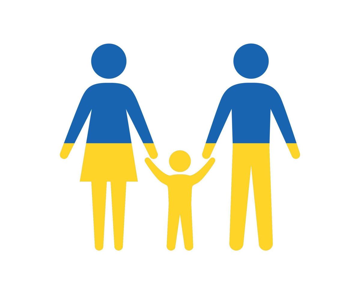 ucrania bandera nacional de europa emblema de la familia símbolo abstracto diseño de ilustración vectorial vector