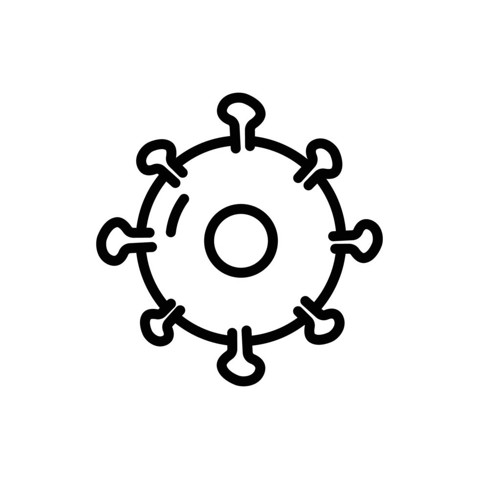 icono de virus. adecuado para el símbolo de la vacuna, la salud. estilo de icono de línea. diseño simple editable. vector de plantilla de diseño