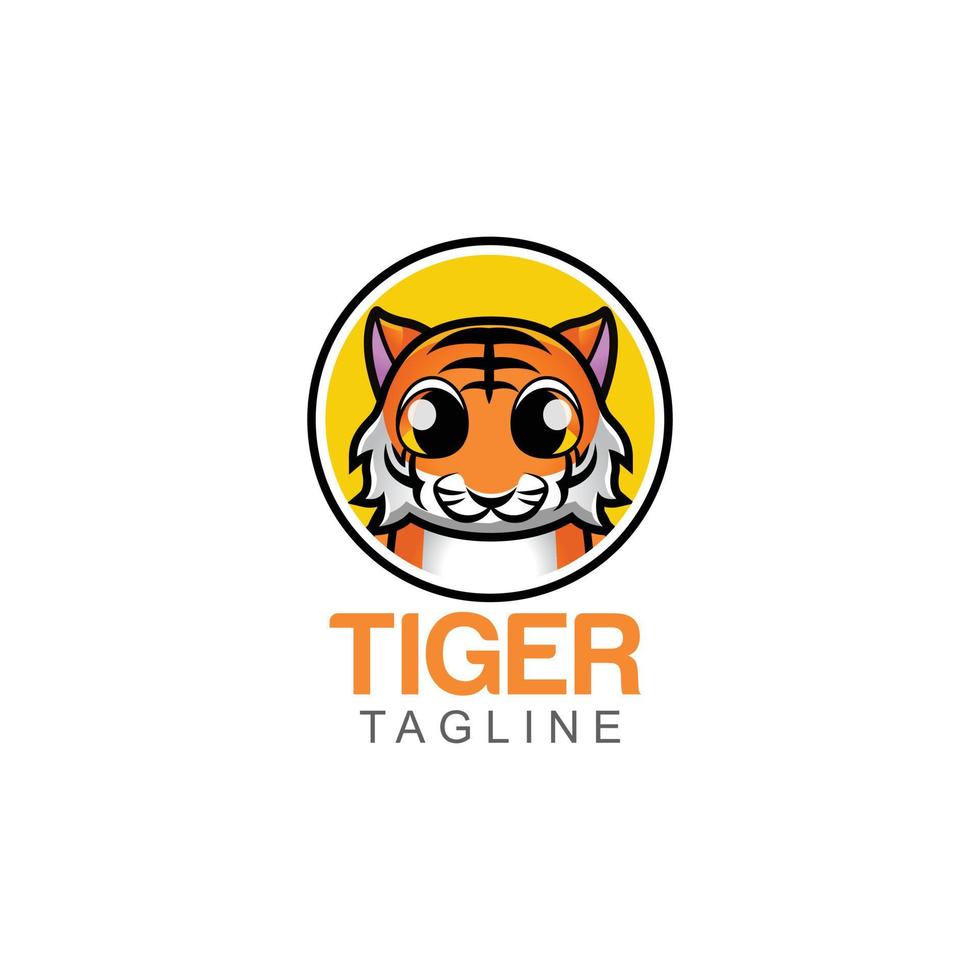 Ilustración de vector de logotipo de empresa de tigre