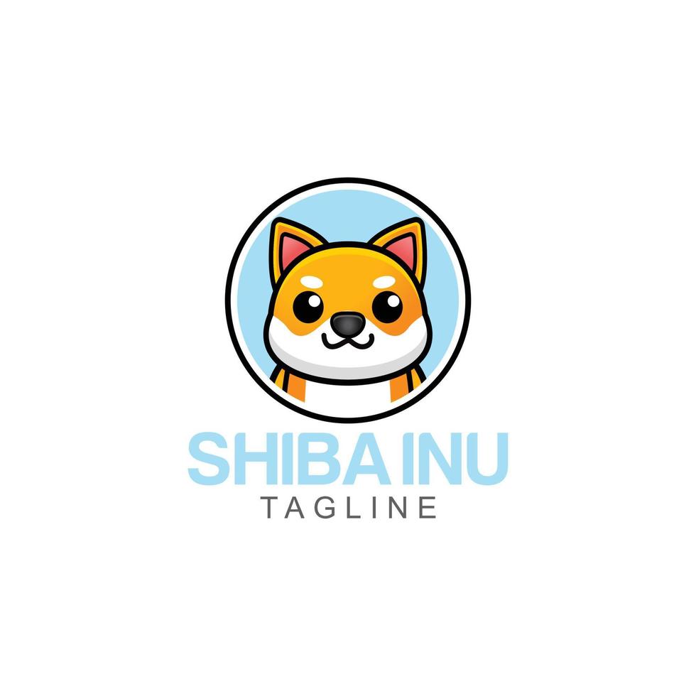 ilustración de vector de logotipo de empresa shiba inu