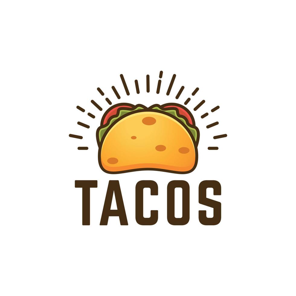 Ilustración de vector de logotipo de tacos