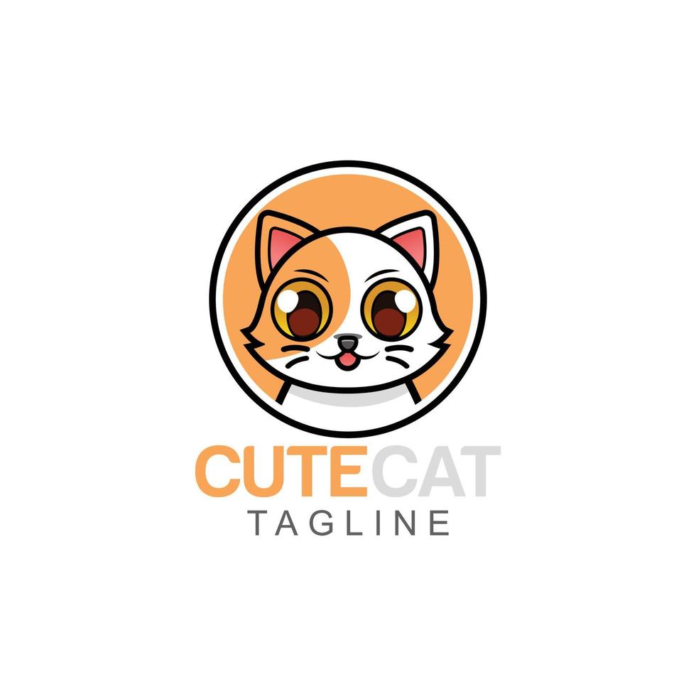 ilustración de vector de logotipo de empresa de gato