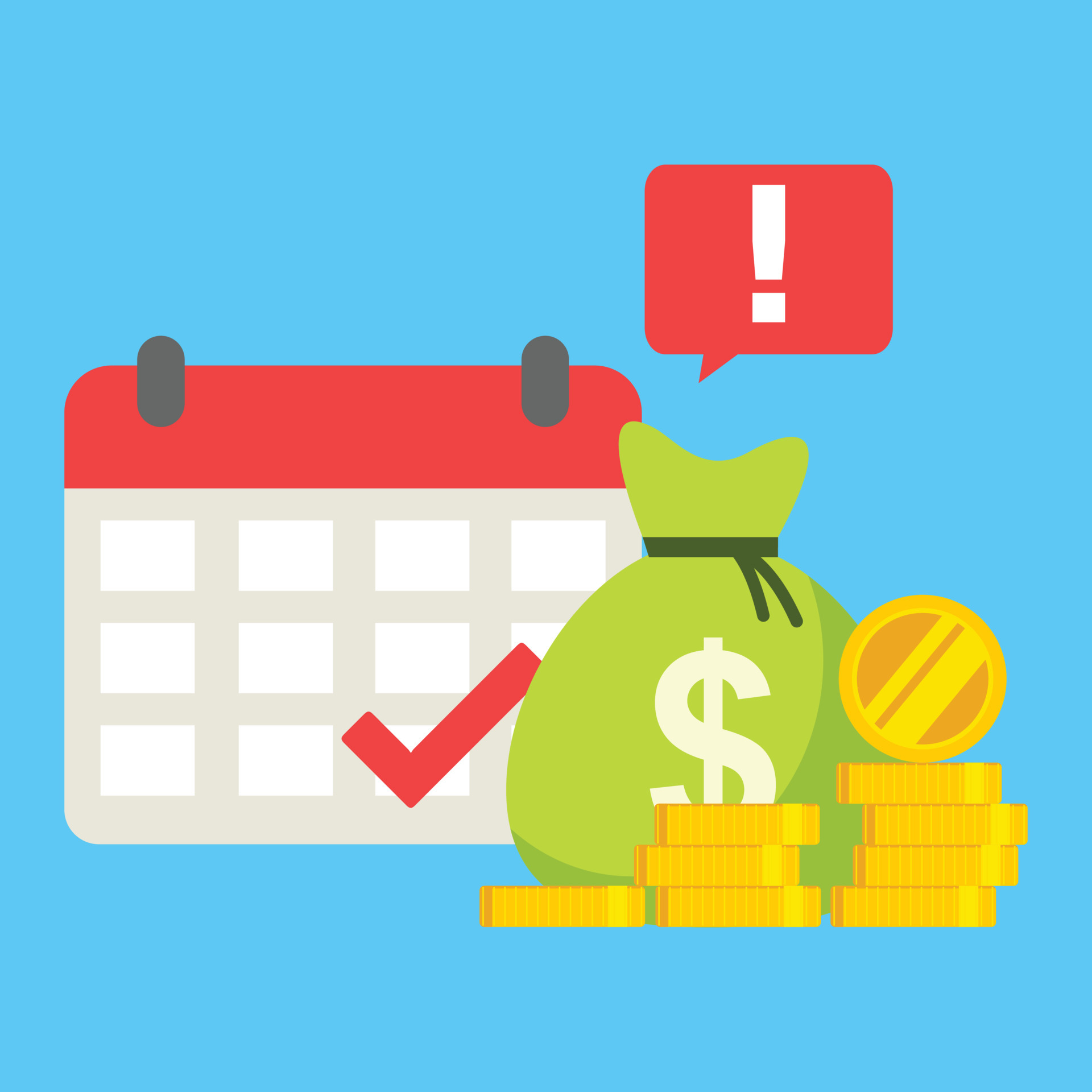 Calendar And Money As Payment Date Reminder Vector Notice 6926225 calendar-and-money-as-payment-date-reminder-vector-notice-6926225