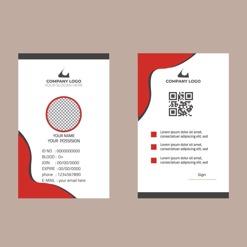 id card design vector