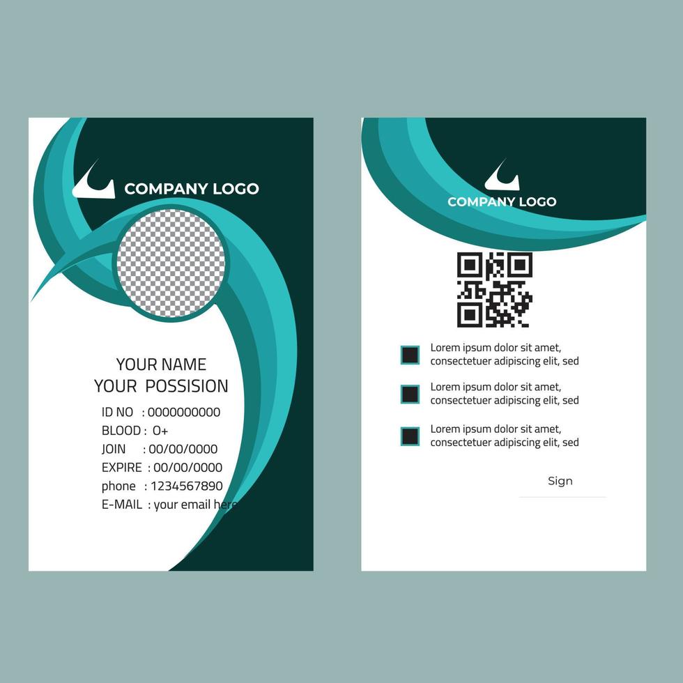 id card design vector