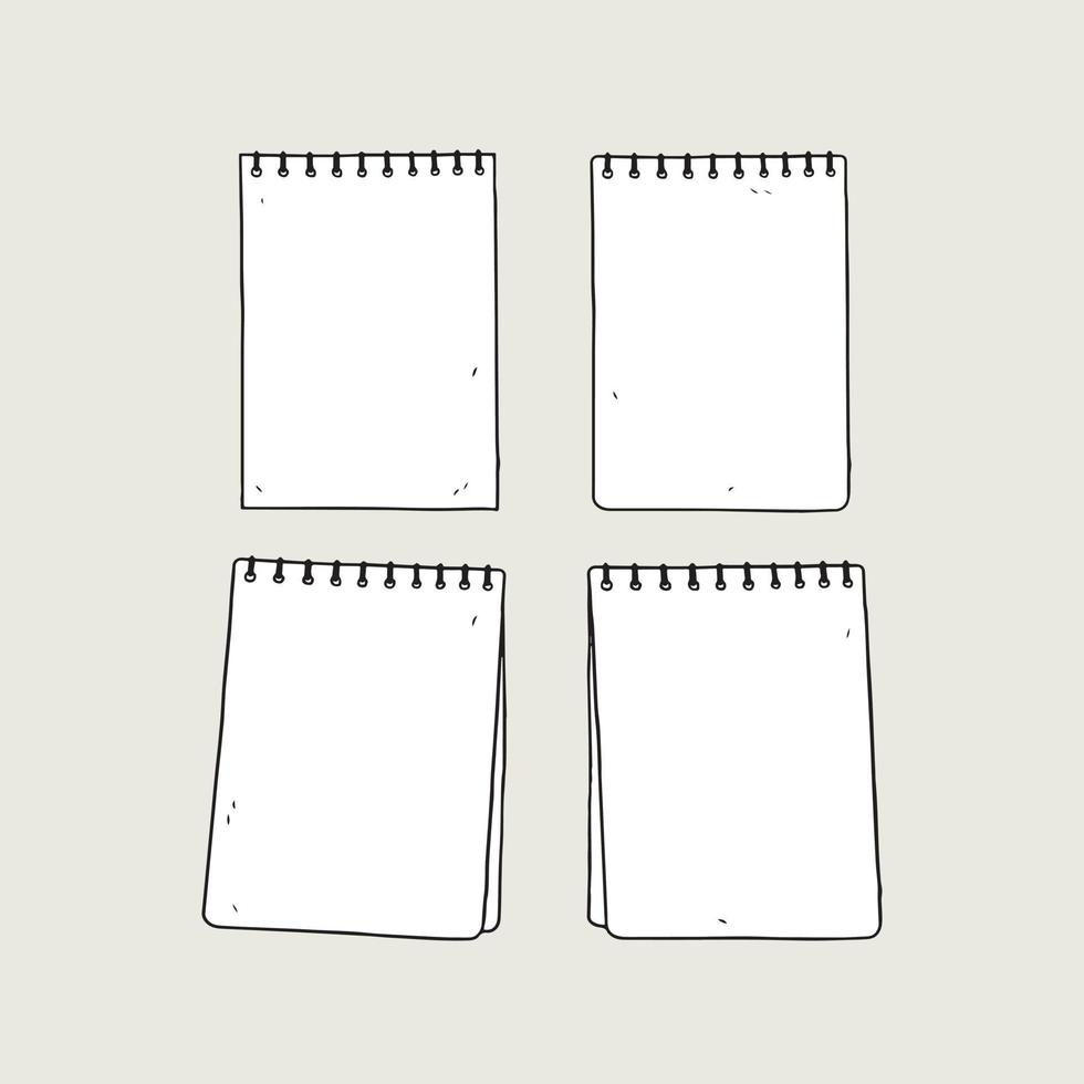 Hand drawn vector illustration of Writing pad.