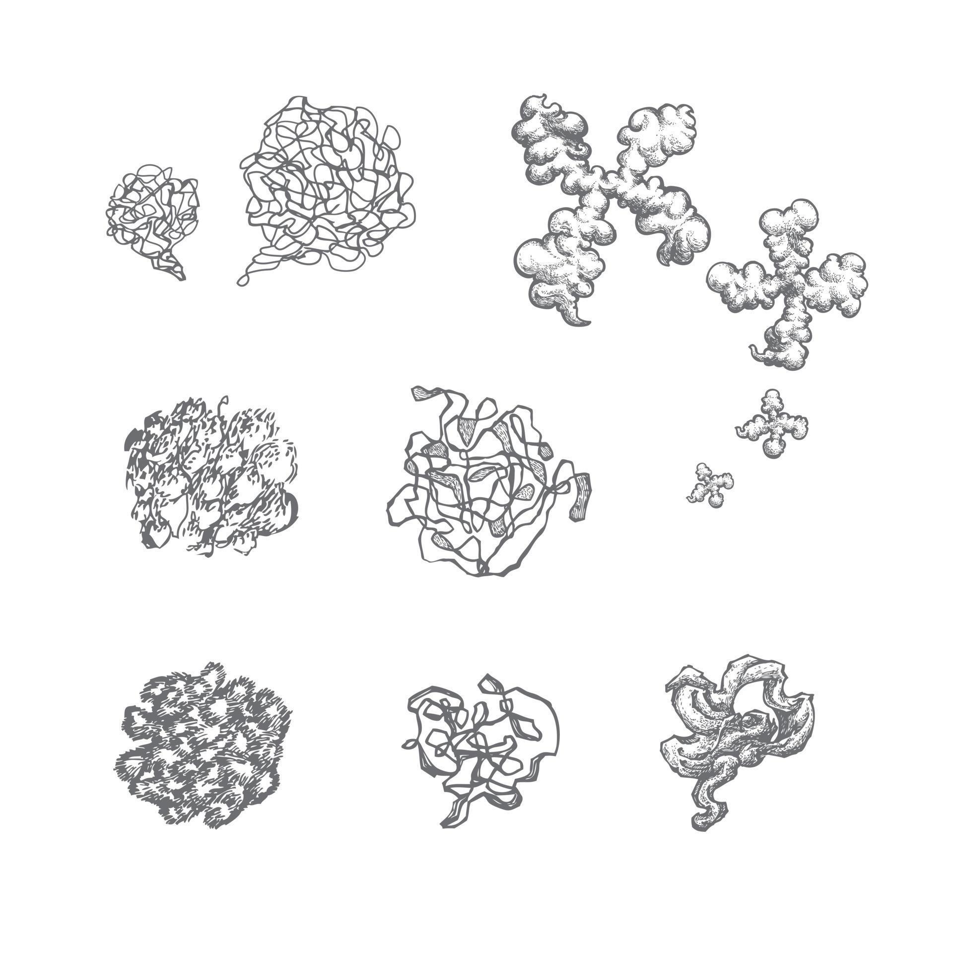 Hand drawn vector illustration of chaotic lines. Random messy line. Isolated on white. 6926452