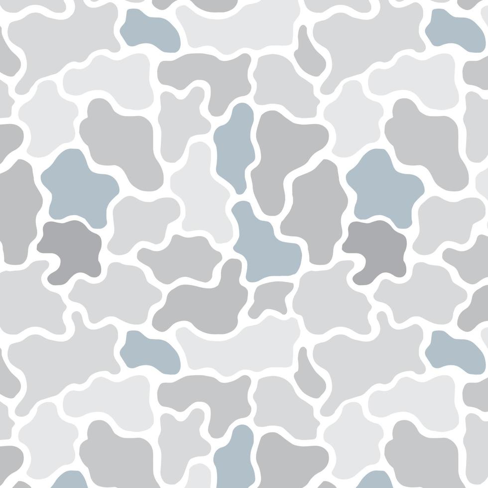 Hand drawn vector illustration of grey camouflage pattern.Abstract wallpaper.