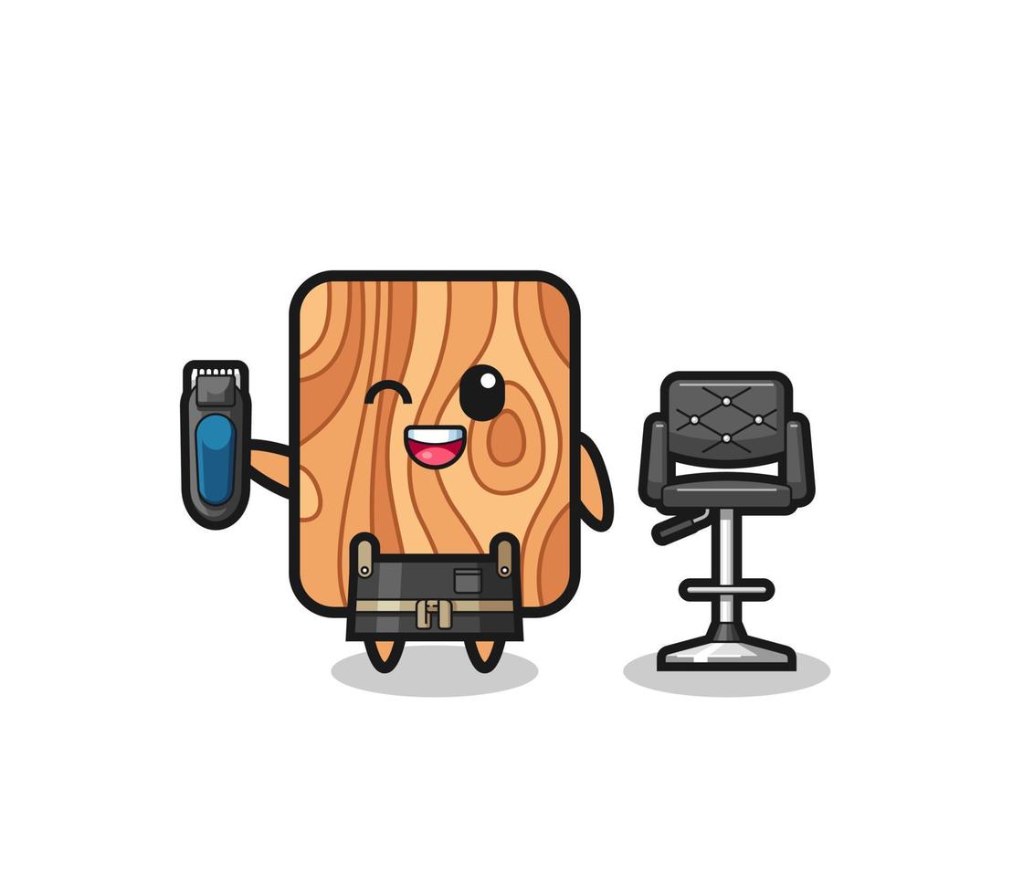 plank wood barbershop is holding a trimer vector
