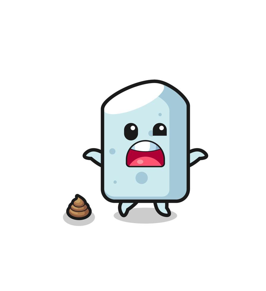 chalk earth surprised to meet poop vector