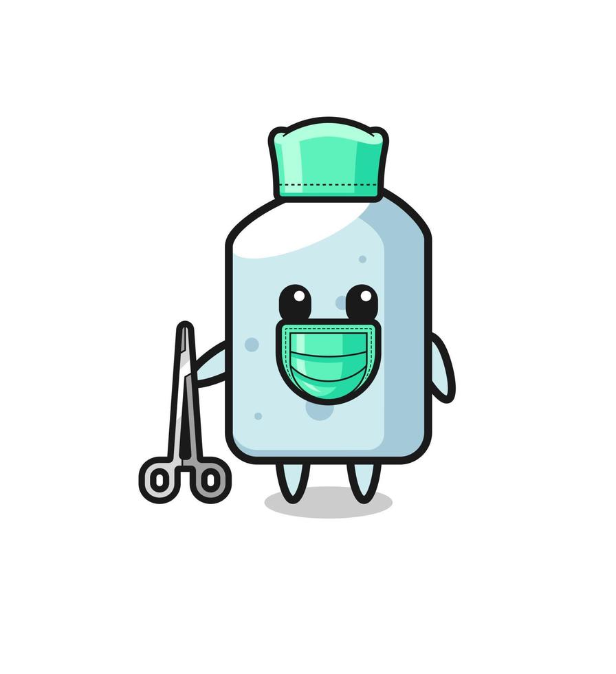 surgeon chalk mascot character vector