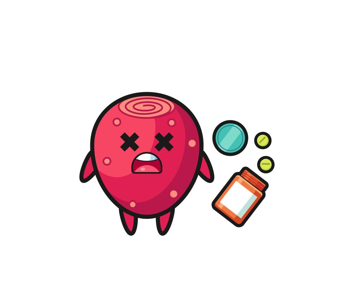 illustration of overdose prickly pear character vector