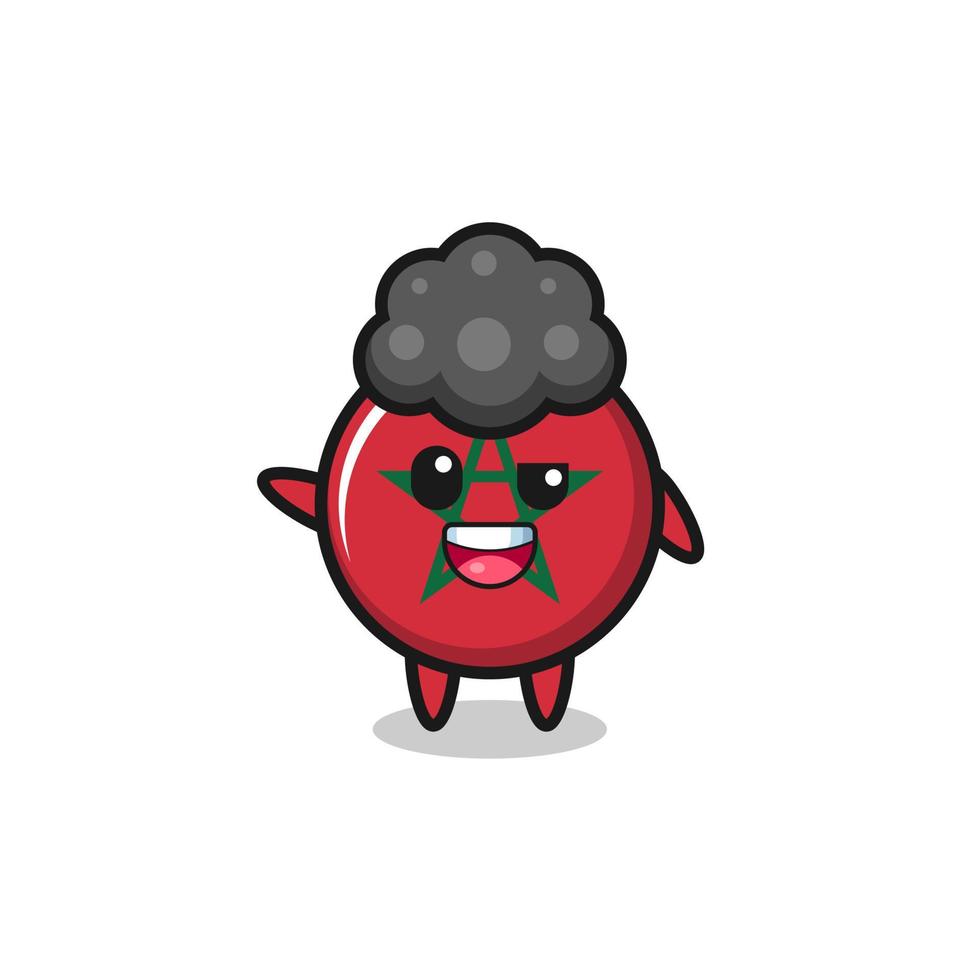 morocco flag character as the afro boy vector