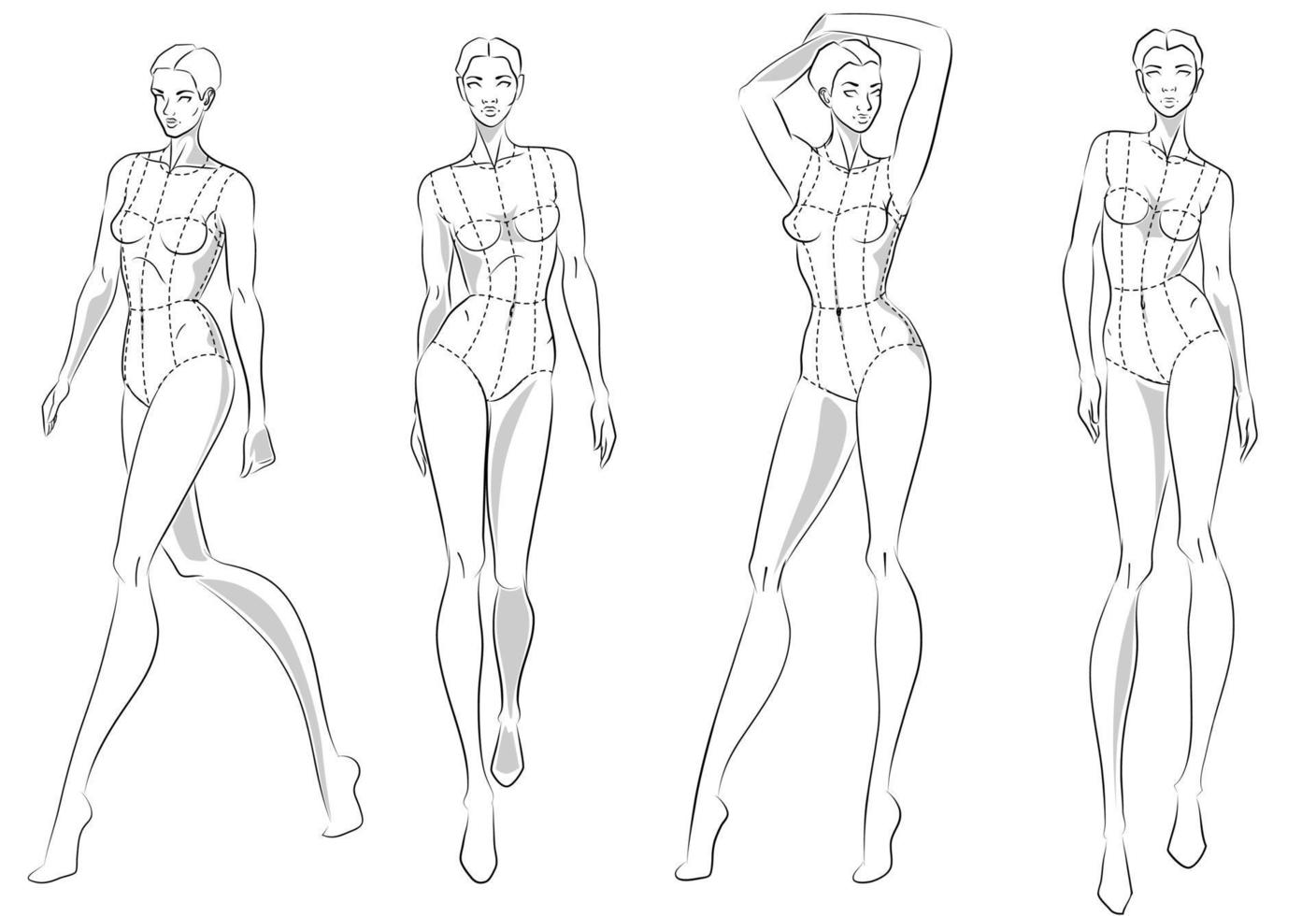 how to draw a fashion figure  step by step with measurements  FREE FASHION  FIGURE TEMPLATES  YouTube