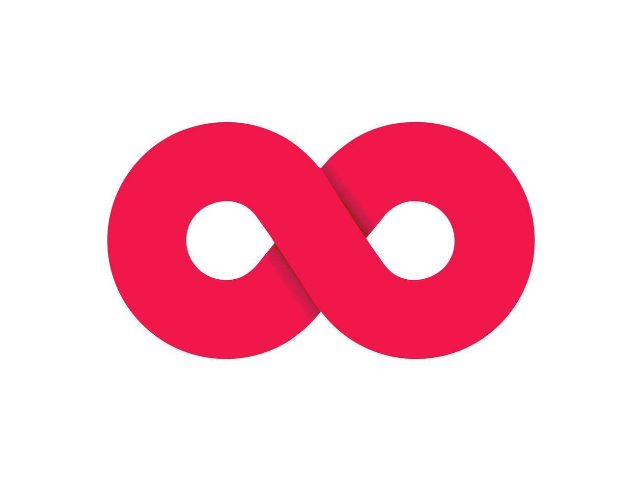 infinity loop circle logo. Endless color vector icon on white background. Design round wheel logo element. Abstract vector template set. Nodes icon.
