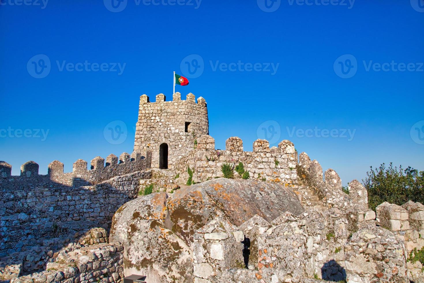 sintra, portugal, famoso castillo de los moros foto