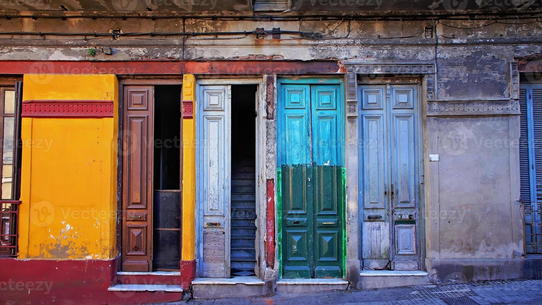 Uruguay, City streets in Montevideo downtown and historic center photo