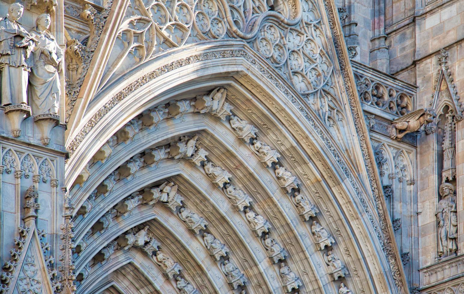 Cathedral of Barcelona located in the heart of historic Las Ramblas district photo