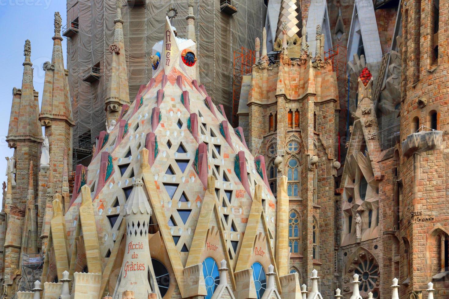 barcelona, cataluña, españa, antonio gaudi sagrada familia catedral foto
