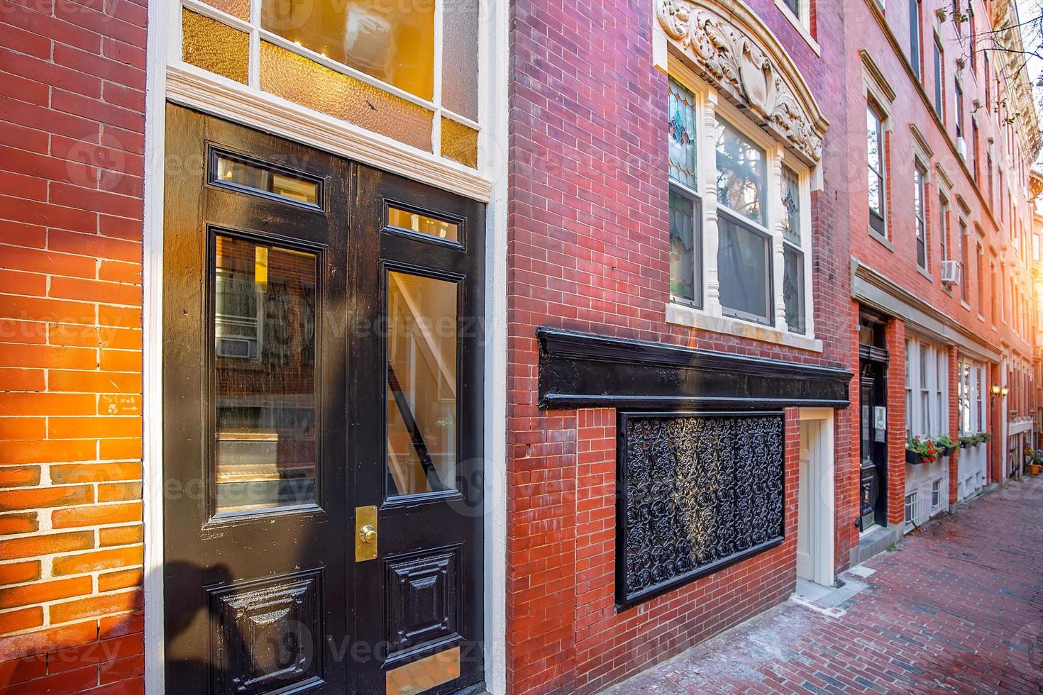 Landmark Boston Beacon Hill streets and historic brick buildings photo