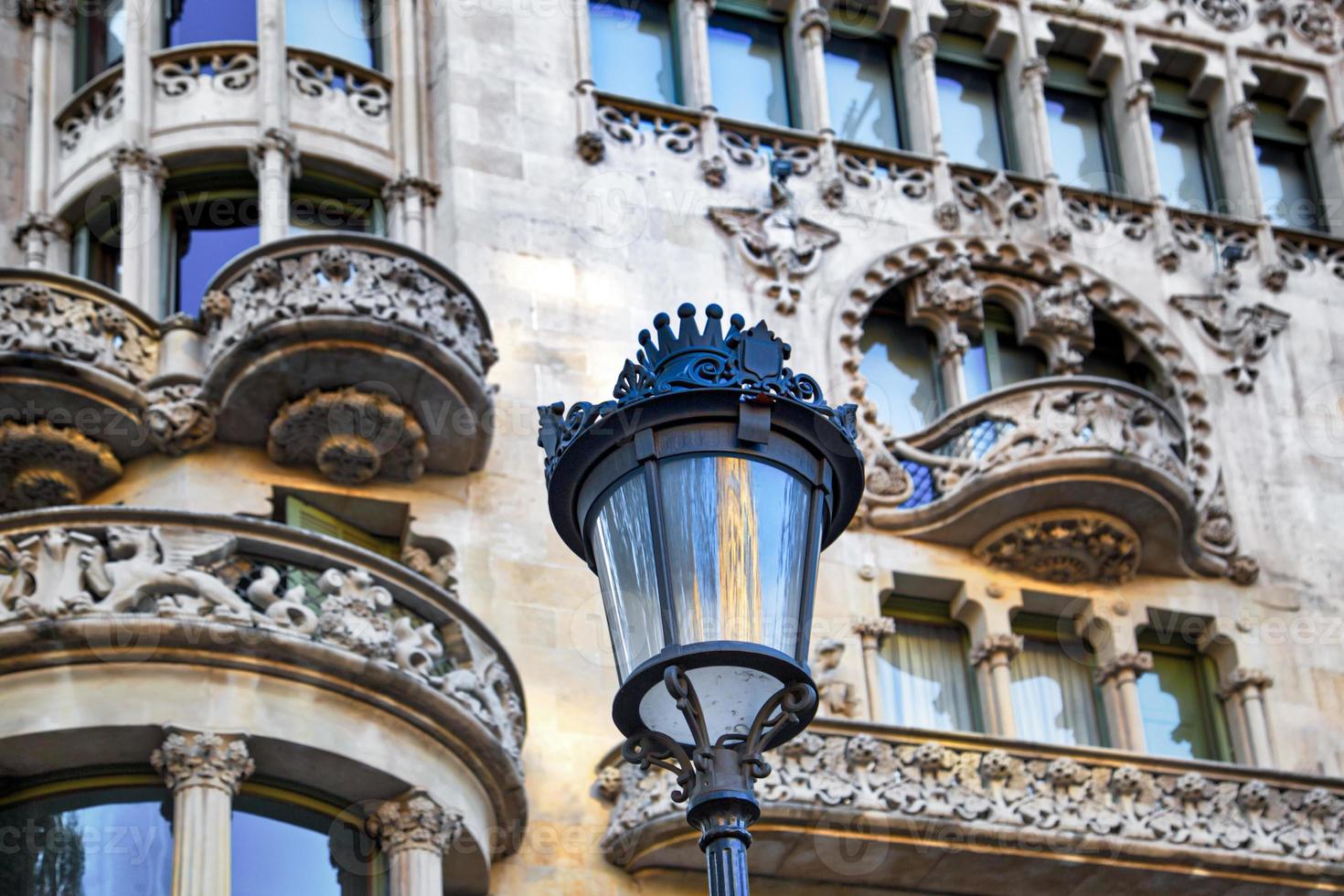 Spain, Beautiful Barcelona streets in historic center photo