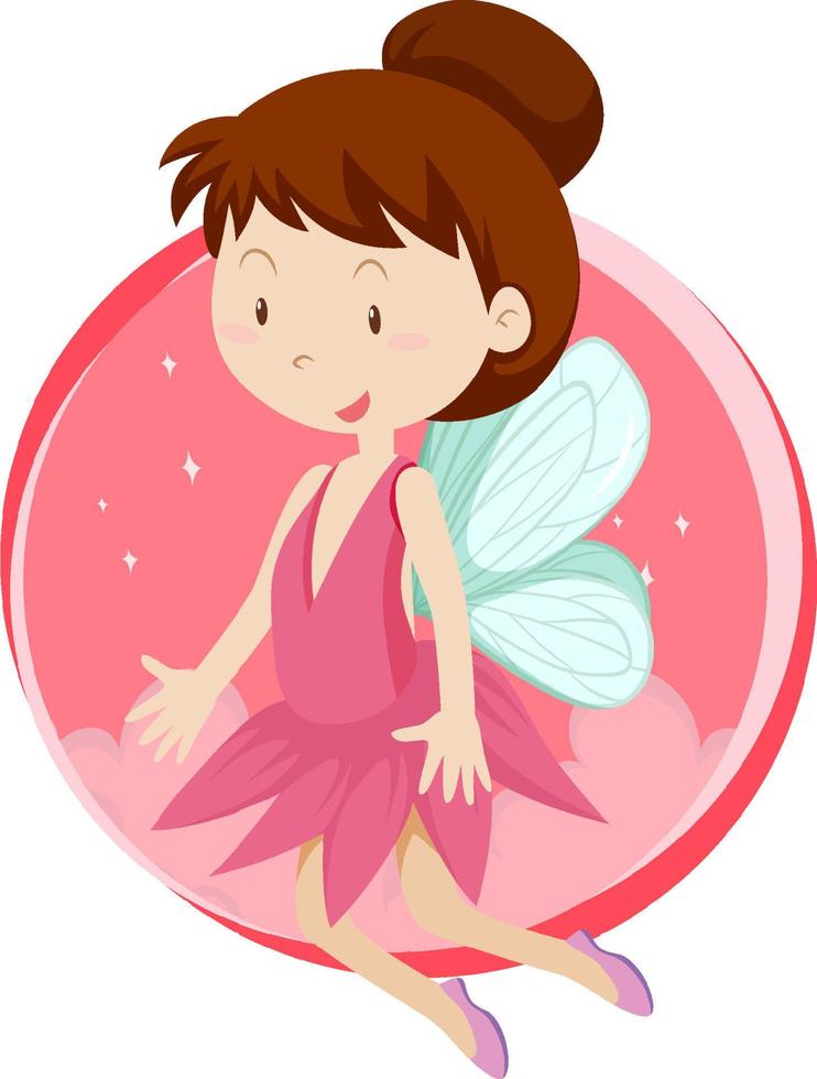 Fantasy angel character on white background vector