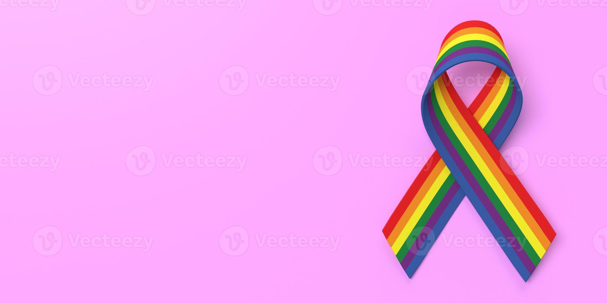 Ribbon flag object banner pattern abstract element decoration ornament symbol bisexual, homoseual,sexuality campaign lgbt gay pride proud lesbian community group freedom right international.3d render photo