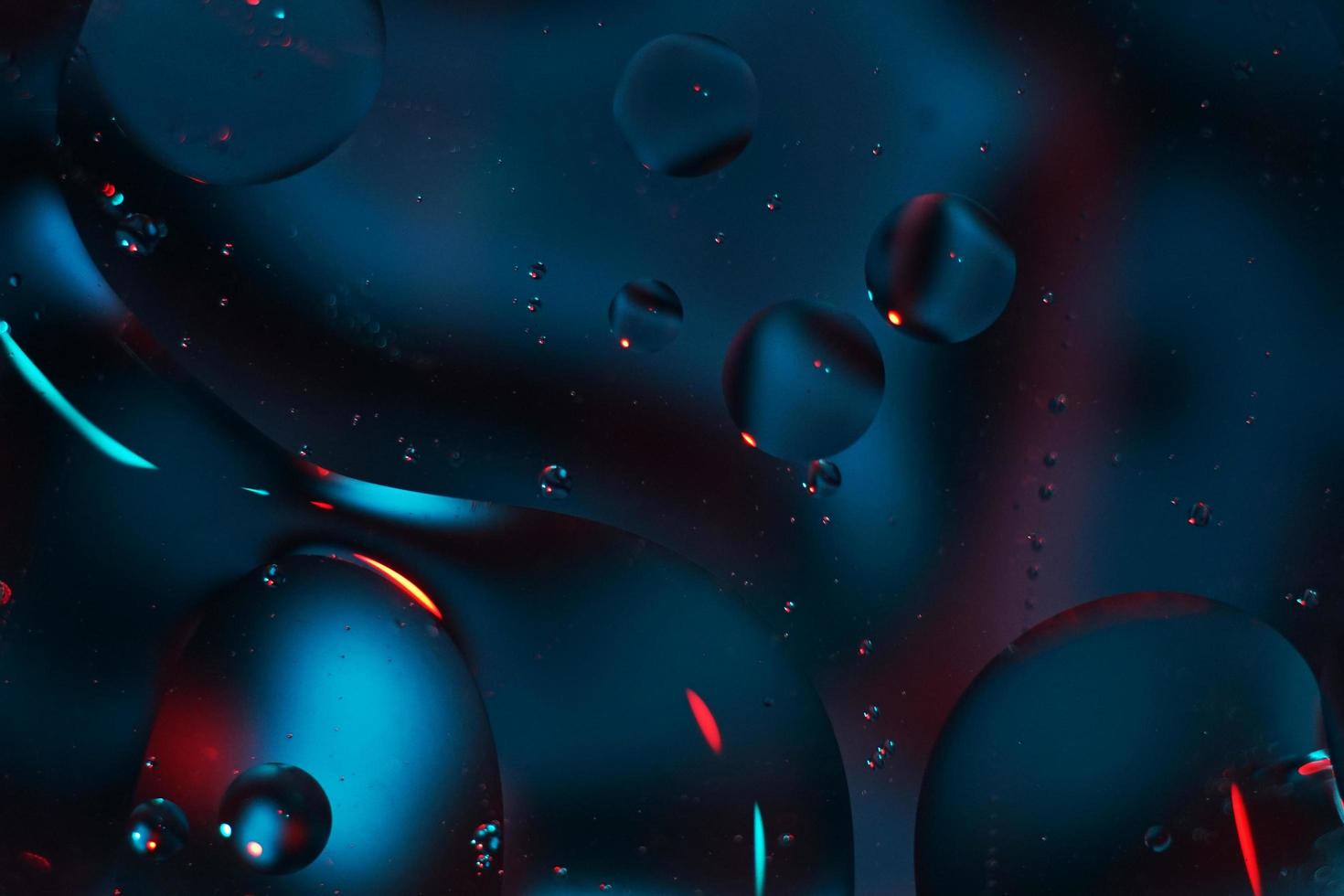 fondo abstracto de círculos líquidos. textura de burbuja de aceite 3d. degradado fluido de moda para diseño, plantilla y espacio de copia foto