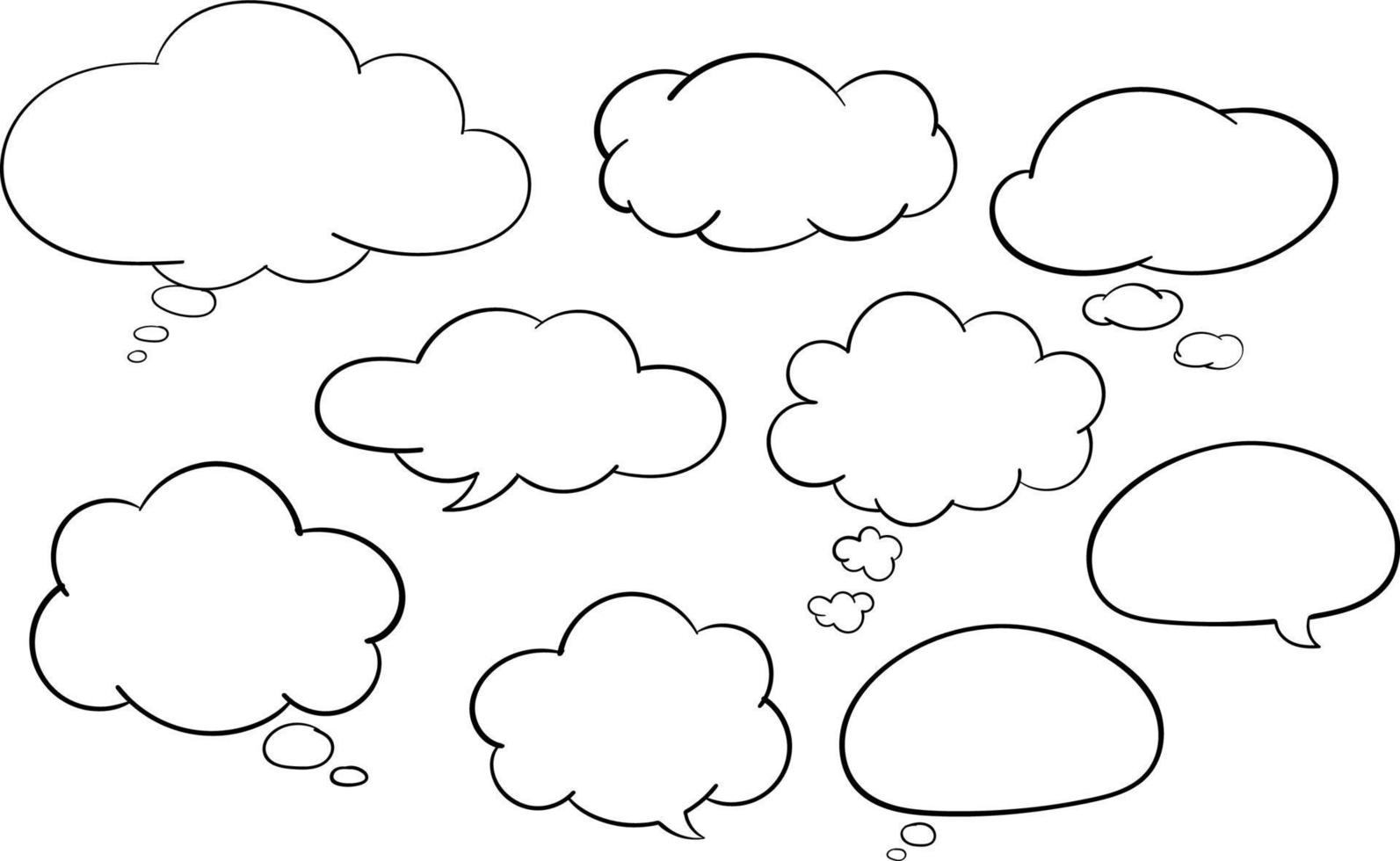 Speech bubble templates on white background vector