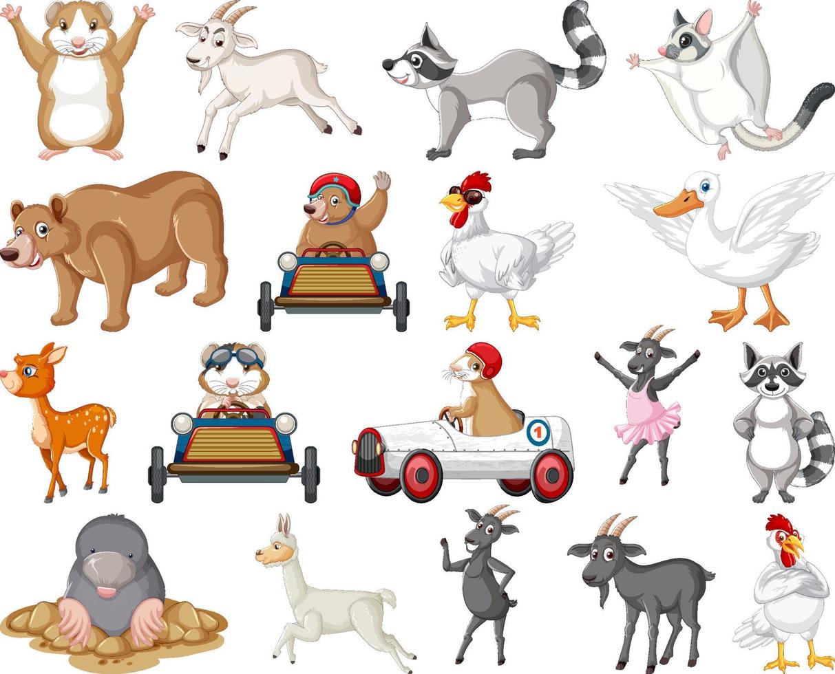 Set of different kinds of animals vector