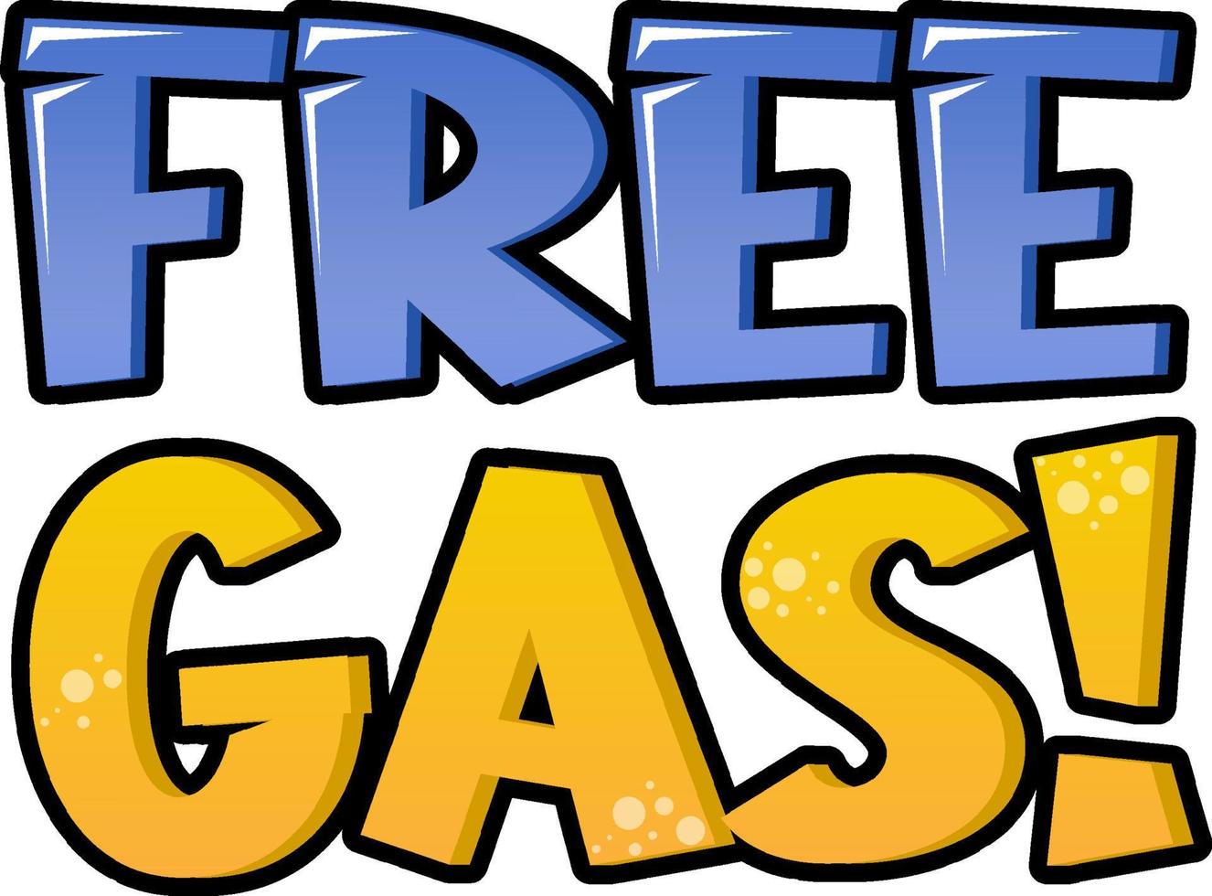 Free gas font logo design vector