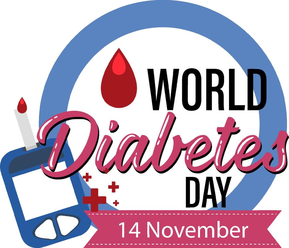 World diabetes day poster design vector