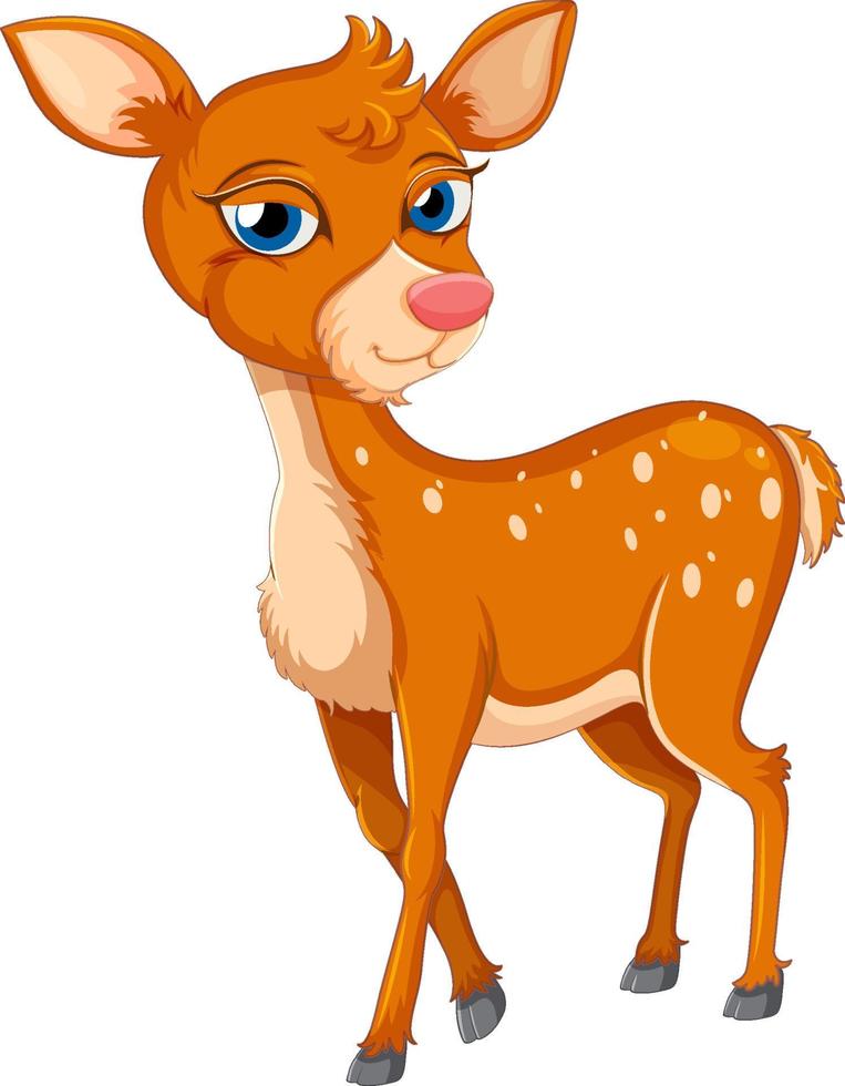 A cute deer on white background vector