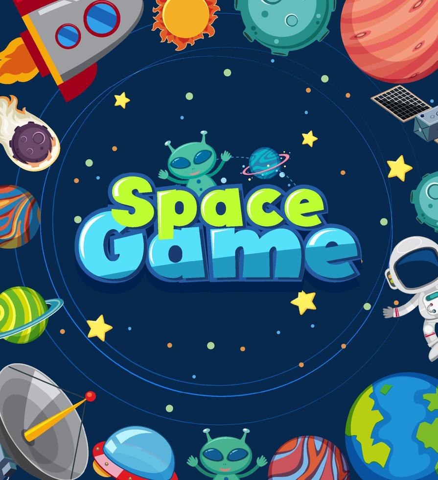 Space element in space background vector