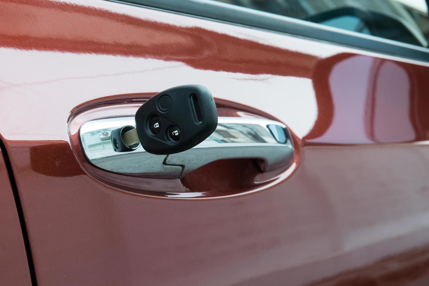 open car door with key photo